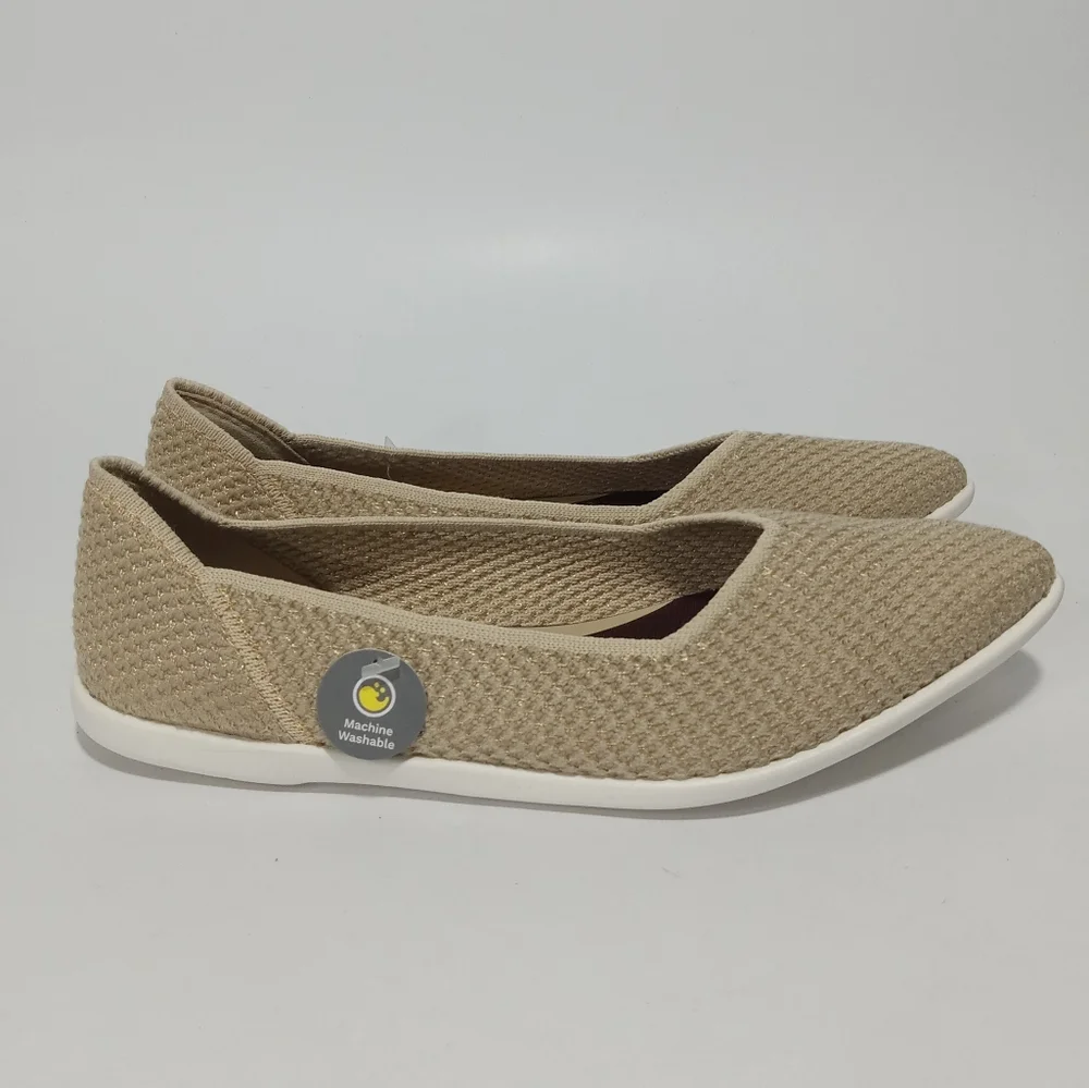 COLE HAAN Women's Springfeel Stitchlte Ballet Flats Skimmer Shoe Beige Size 5.5